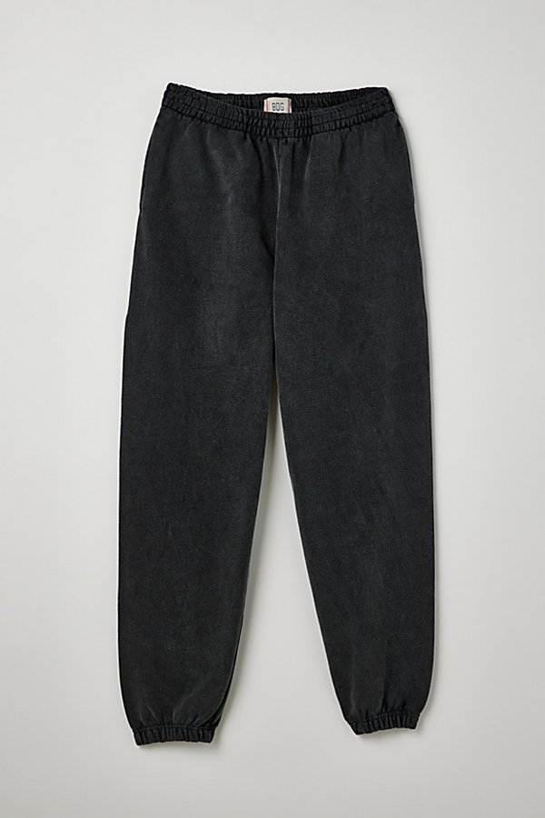 Bdg Bonfire French Terry Sweatpant In Washed Black