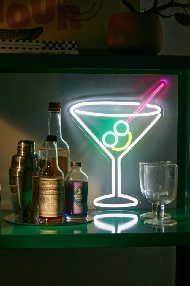 neon martini sign