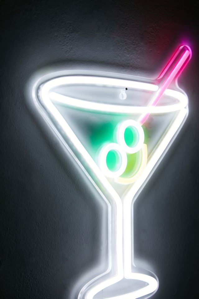 neon martini sign