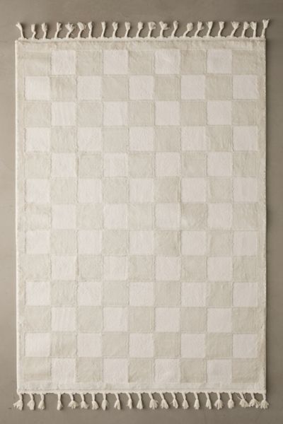 Urban Outfitters Tiko Checkerboard Hilo Tufted Rug