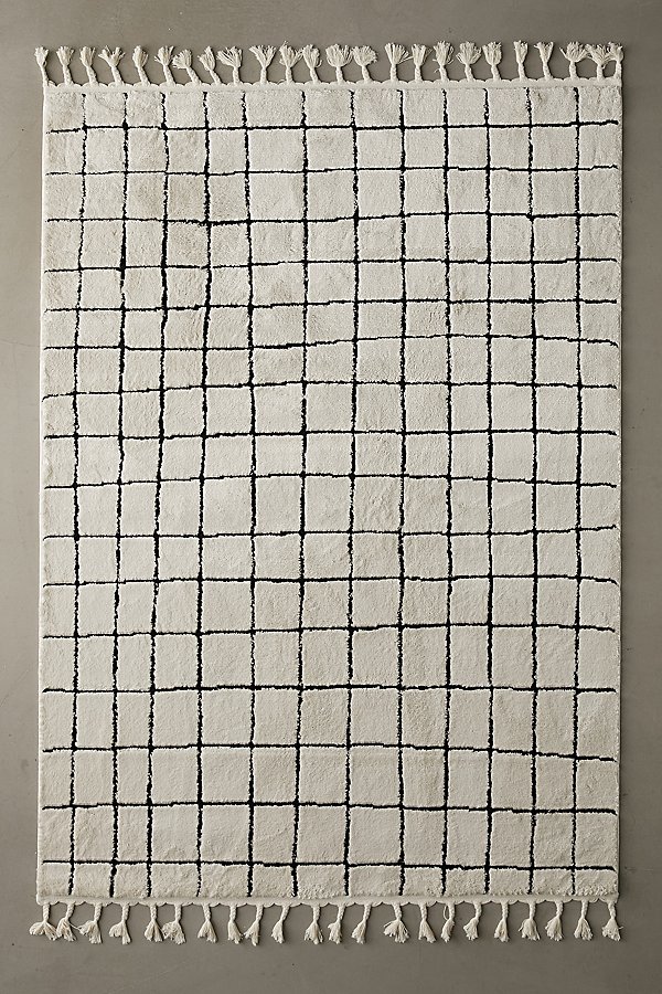 Urban Outfitters Tuno Grid Hilo Tufted Rug
