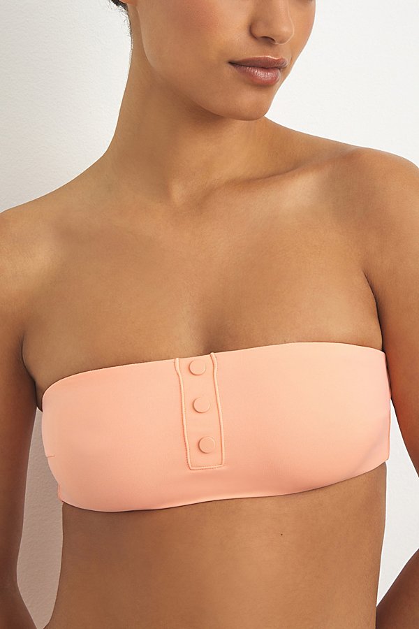 Shop Onia Ines Bandeau Bikini Top In Peach, Women's At Urban Outfitters
