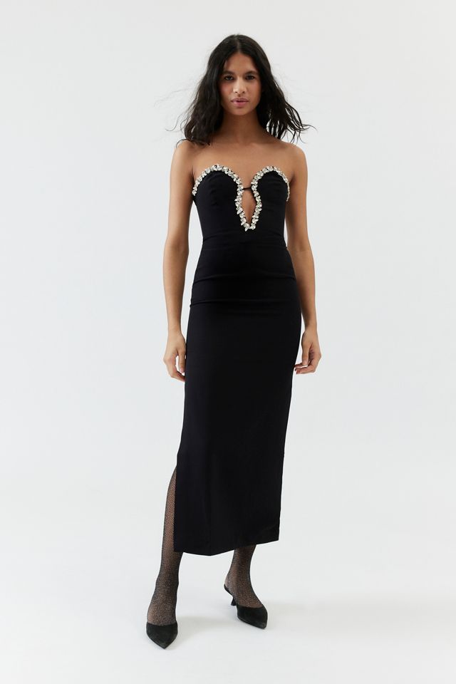 Bardot Eleni Diamante Strapless Midi Dress