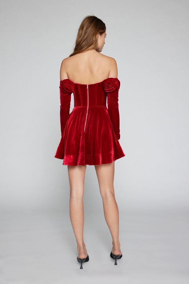 Bardot Sigma Velour Off-The-Shoulder Mini Dress #4