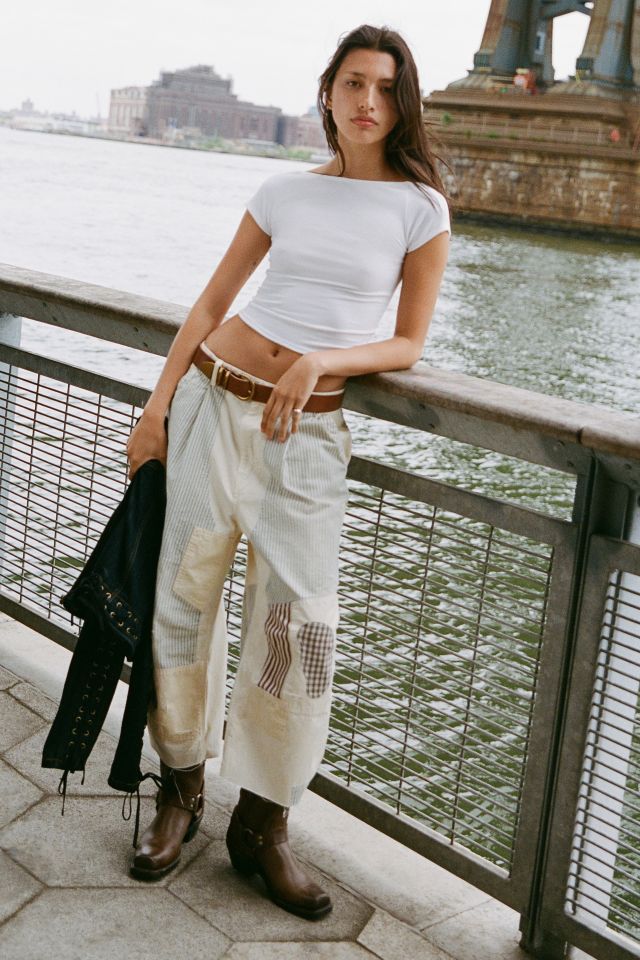 BDG Meg Patchwork Cropped Carpenter Pant