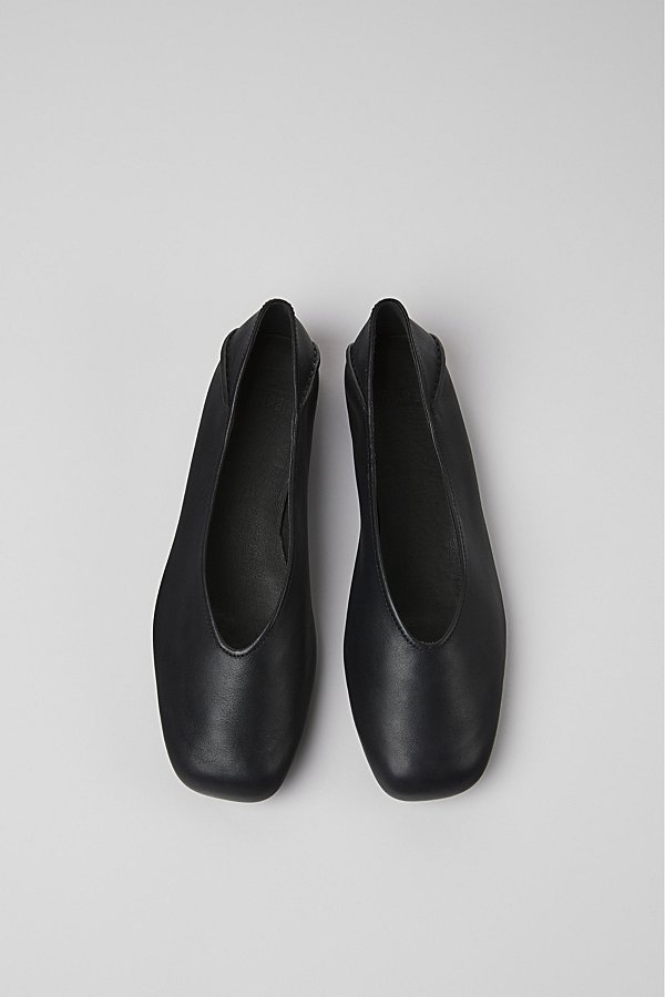 Shop Camper Casi Myra Leather Ballerina Flats In Black, Women's At Urban Outfitters