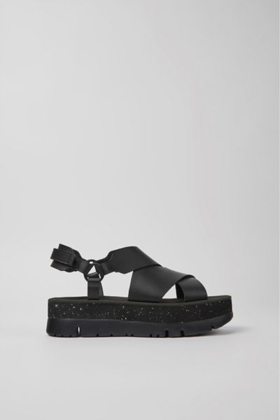 CAMPER ORUGA UP CRISS CROSS LEATHER SANDALS