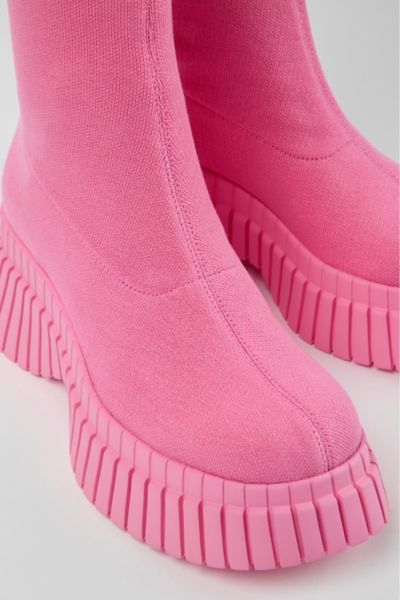 Camper Bcn Tall Sock Boot In Pink