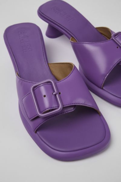 Shop Camper Dina Buckle Heel In Purple, Women's At Urban Outfitters