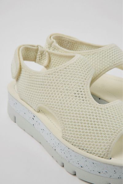 Camper Oruga Up Mesh Lightweight Platform Sandals In White