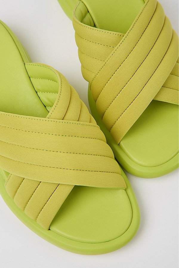 Shop Camper Spiro Slip-on Heeled Sandals In Green, Women's At Urban Outfitters