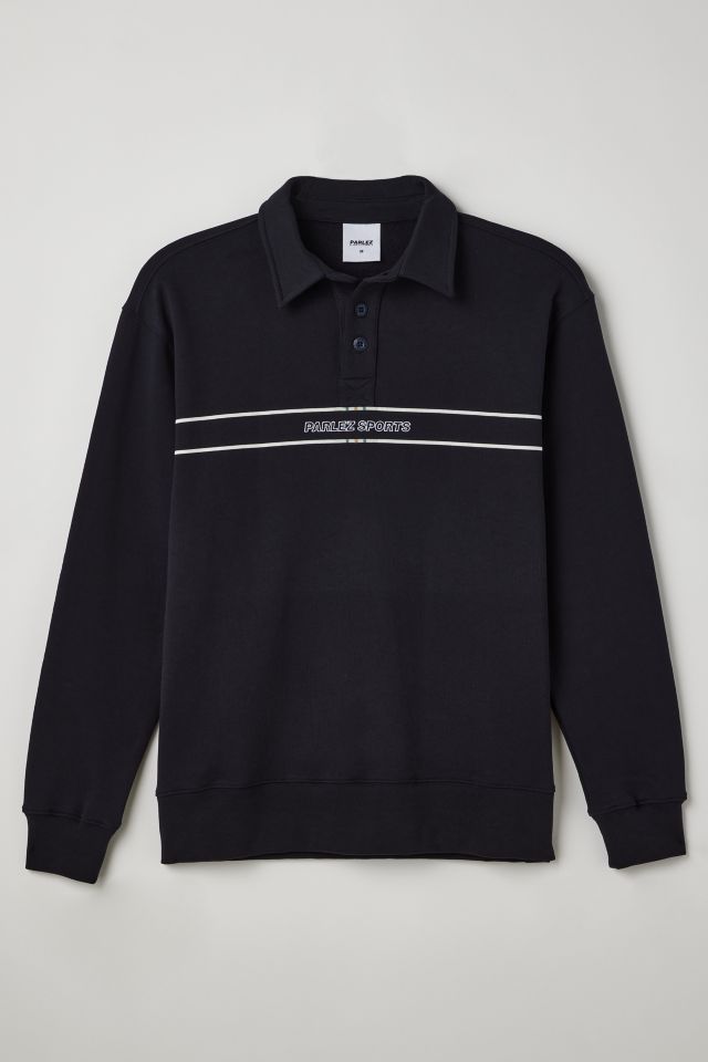 PARLEZ Stringer Long Sleeve Rugby Polo Shirt | Urban Outfitters