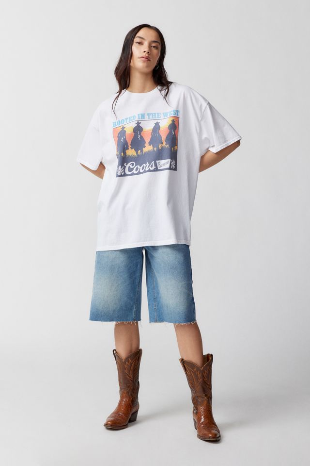 coors t shirt dress Coors Banquet Graphic Tee / T-shirt Dress - Muted Yellow