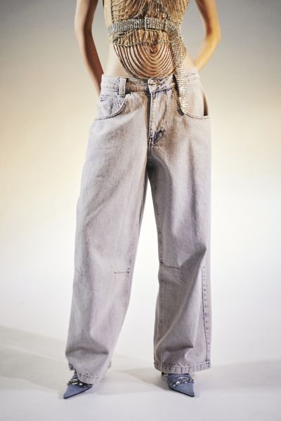 jaded london Colossus BaggyJeans ダメージw32 Shop Sandblast Blue Wash Colossus Fit Jeans | Jaded London