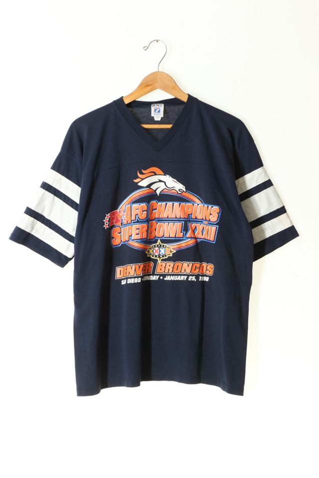 Vintage 1998 NFL Superbowl 32 Denver Broncos Jersey T-shirt Made in USA