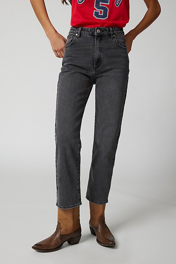 Abrand Jeans A Venice Cropped Straight-leg Jean In Black, Women's At Urban Outfitters