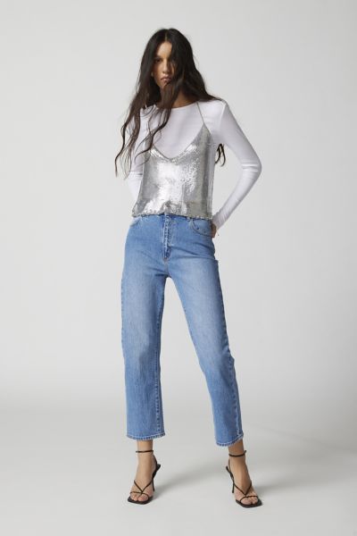 Abrand Jeans A Venice Cropped Straight-leg Jean In Tinted Denim, Women's At Urban Outfitters