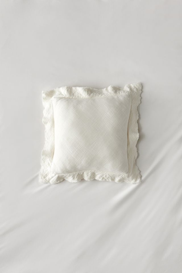 Cozy Slub Raw Edge Throw Pillow #1