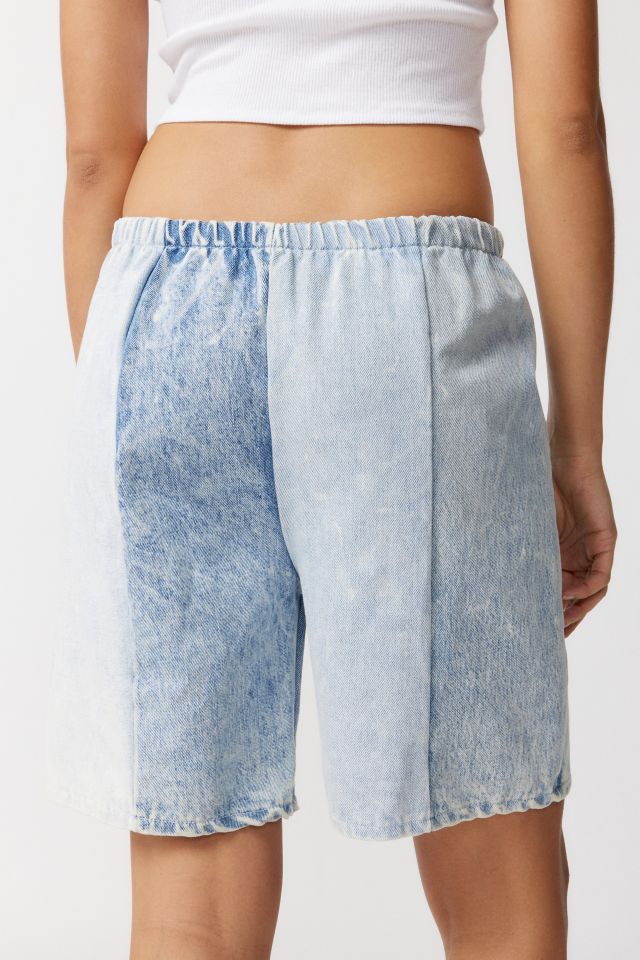 Urban Renewal Remade Acid Wash Pieced Denim Pull-On Short #5