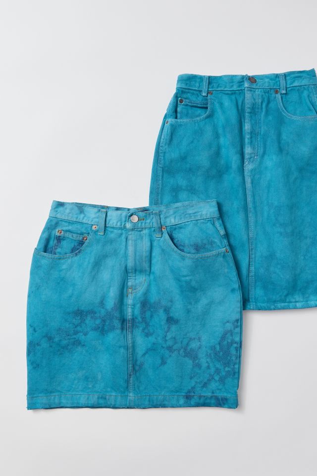 Urban Renewal Remade Dye Tech Denim Mini Skirt #1