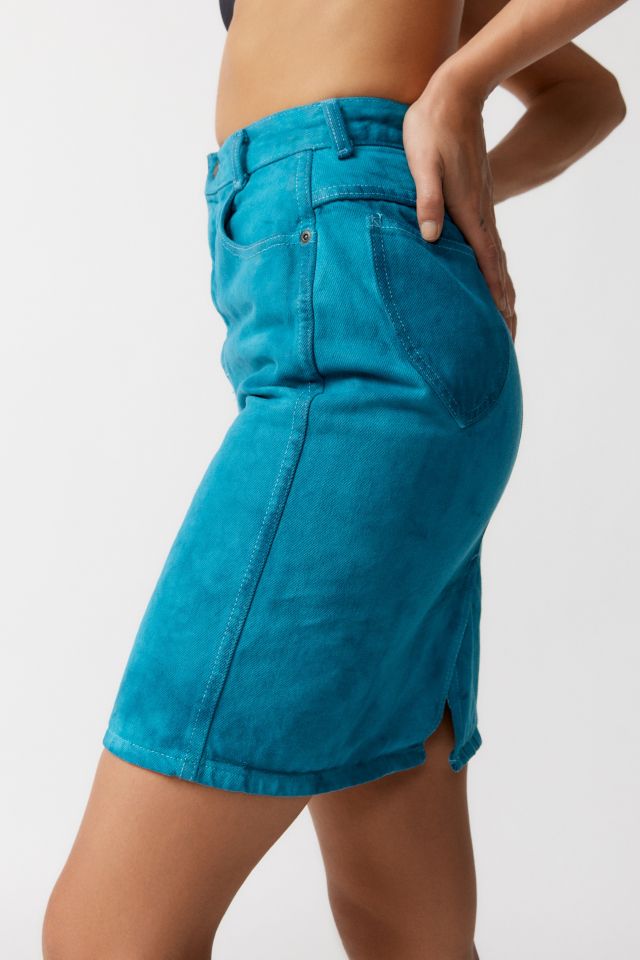 Urban Renewal Remade Dye Tech Denim Mini Skirt #3
