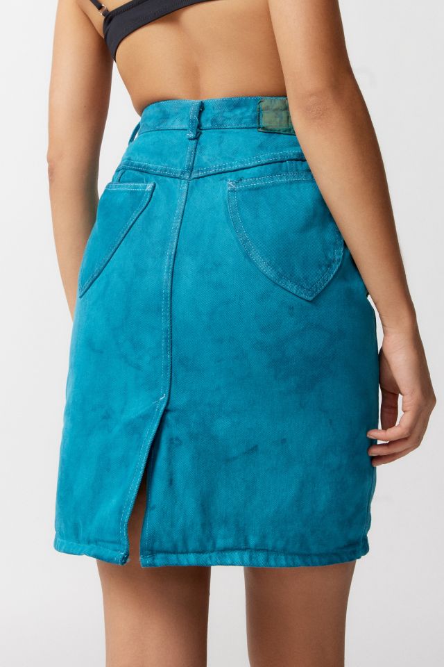Urban Renewal Remade Dye Tech Denim Mini Skirt #4