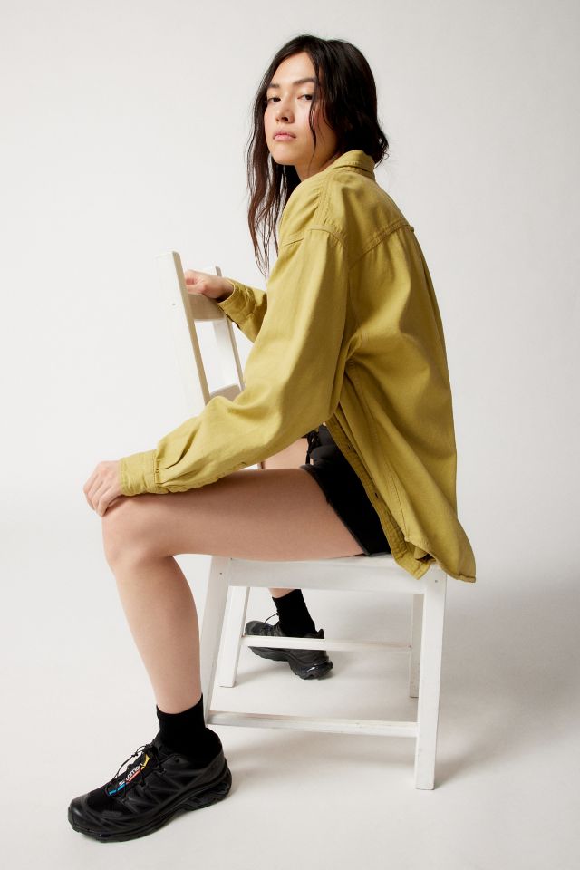 Urban Renewal Remade Oversized Overdyed Denim Long Sleeve Shirt #2