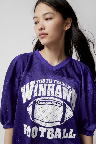 Urban Renewal Vintage Oversized Football Jersey in Red