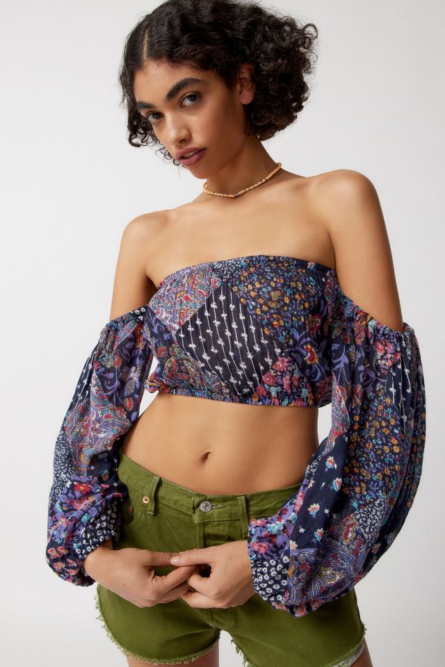 Urban Renewal Remade Gauze Off Shoulder Top