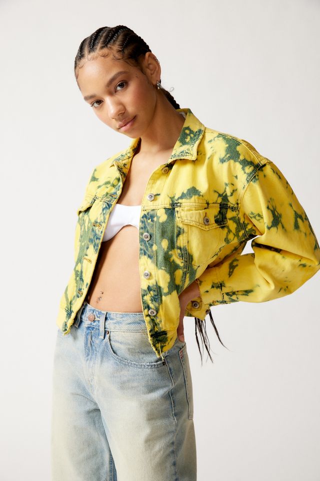 Floral Denim Jacket - Yellow