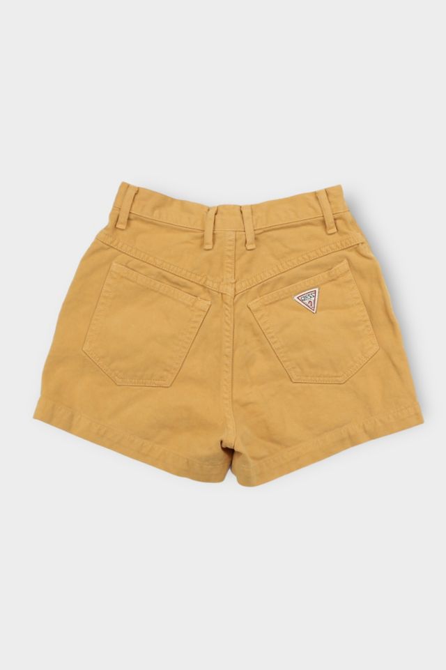 Vintage Guess Soft Yellow High Waisted Shorts | Urban Outfitters