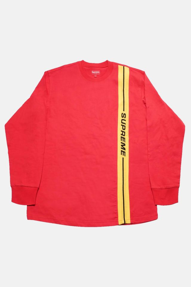 Supreme vertical shop logo stripe