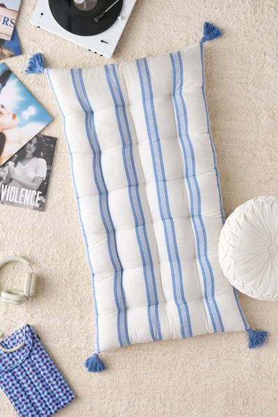 Urban Outfitters Nirvana Floor Cushion In Blue Stripe At