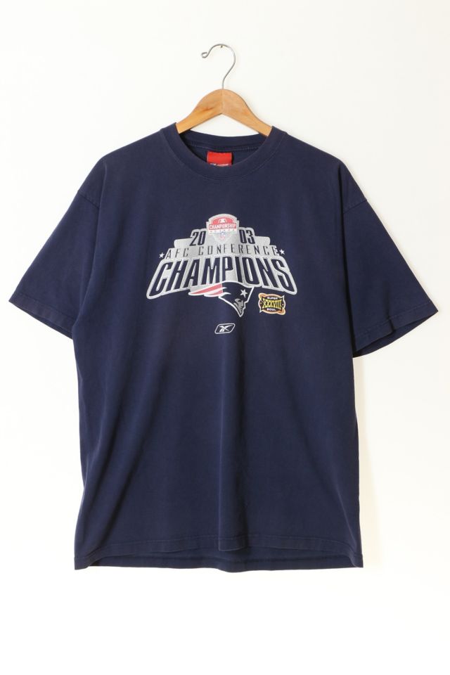 Vintage 2003 NFL New England Patriots Super Bowl 38 AFC Champions T ...