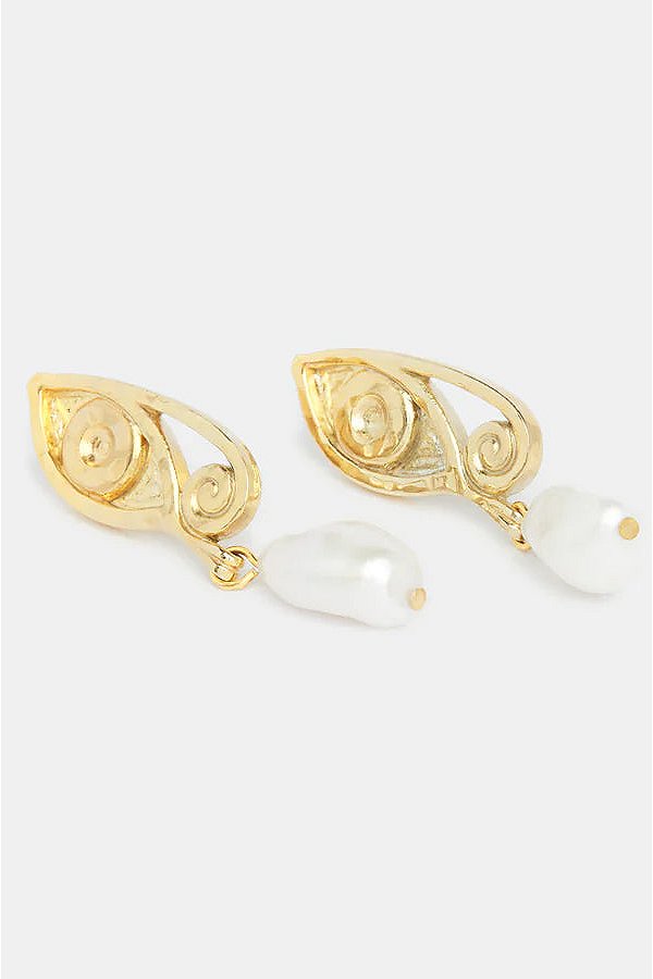 Deux Lions Jewelry Golden Ayla Pearl Earrings