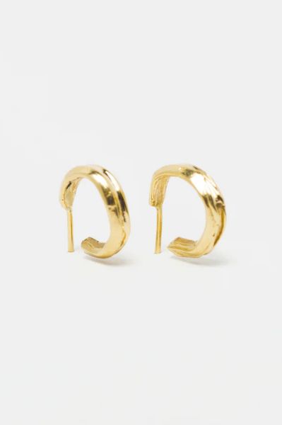 Shop Deux Lions Jewelry Edith Mini Hoop Earring In Gold, Women's At Urban Outfitters
