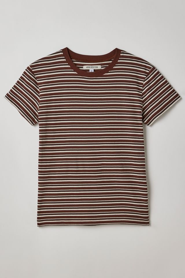 UO Striped Shrunken Fit Tee Urban Outfitters Canada