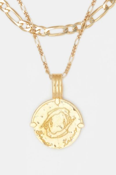 Deux Lions Jewelry Gold Sicilian Zodiac Layered Necklace In Gemini