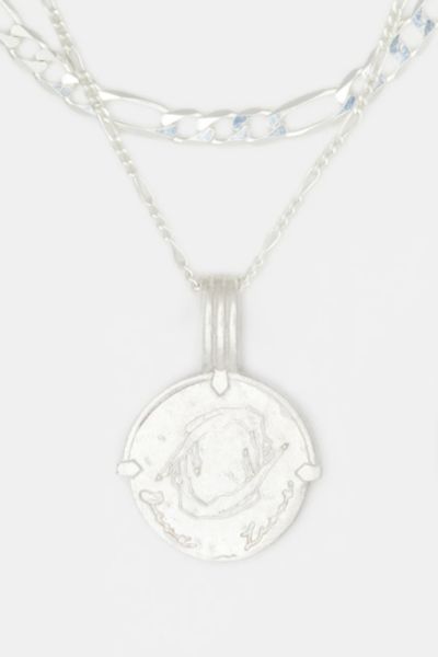Deux Lions Jewelry Sterling Silver Sicilian Zodiac Layered Necklace In Gemini