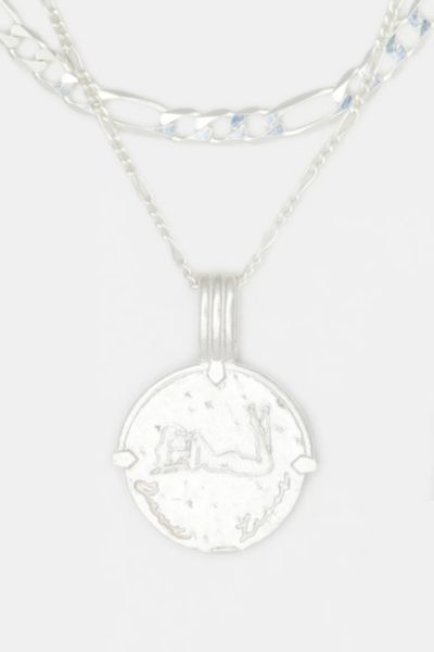 Deux Lions Jewelry Sterling Silver Sicilian Zodiac Layered Necklace In Scorpio
