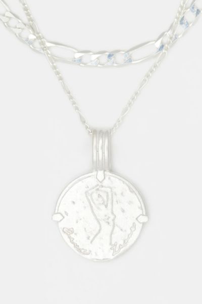 Deux Lions Jewelry Sterling Silver Sicilian Zodiac Layered Necklace In Taurus
