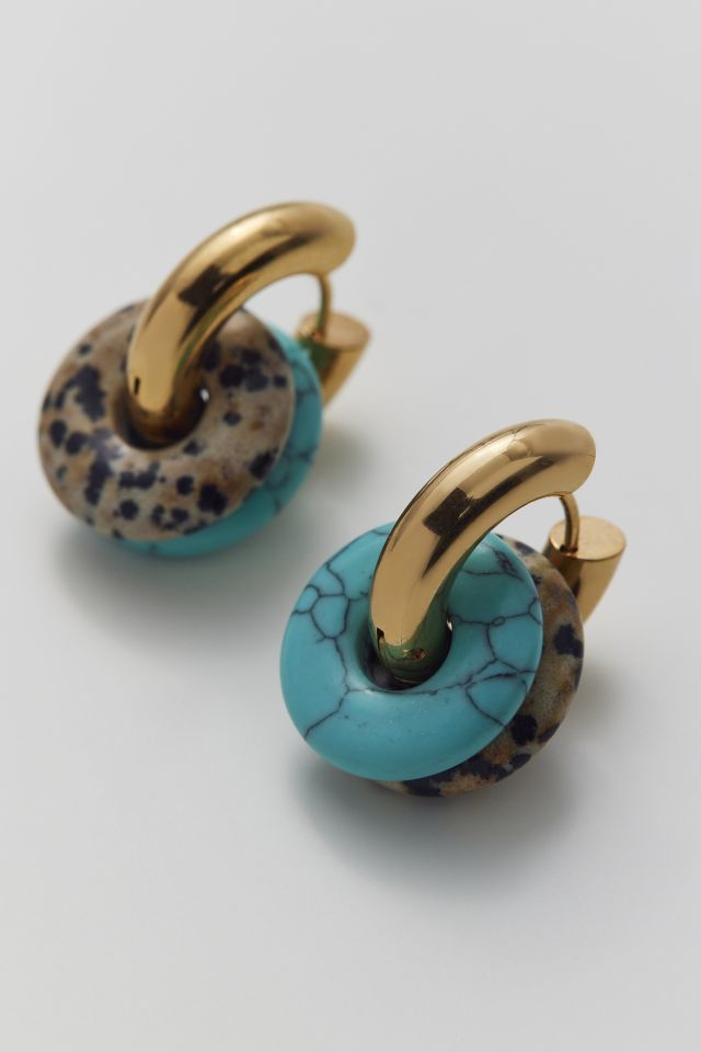 Boucle d'Oreille Disco Turquoise Dalmatien Nefelibata #1