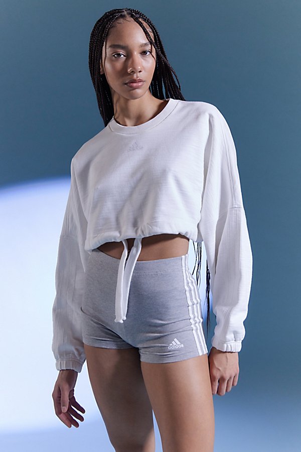 ADIDAS ORIGINALS DANCE CROPPED SWEATSHIRT IN WHITE, WOMEN'S AT URBAN OUTFITTERS