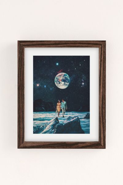 Frank Moth I Promise You We Will Be Back Art Print In Walnut Wood Frame At Urban Outfitters
