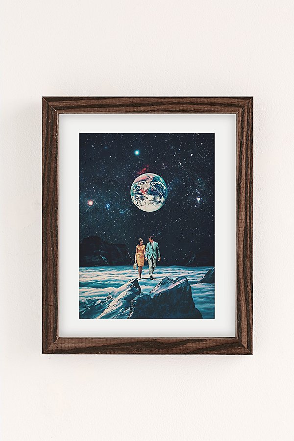 Frank Moth I Promise You We Will Be Back Art Print In Walnut Wood Frame At Urban Outfitters