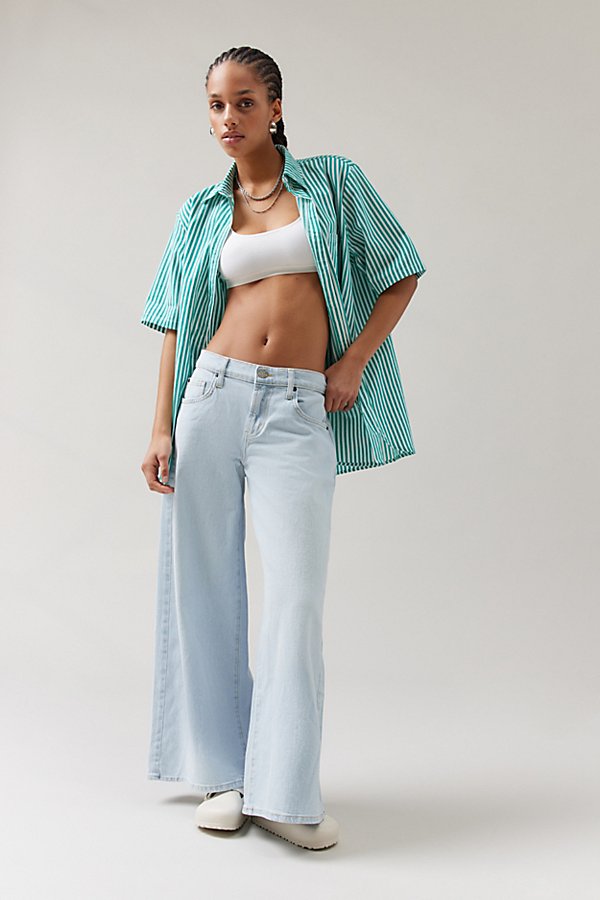 Shop Bdg Joey A-line Wide-leg Jean In Vintage Denim Medium, Women's At Urban Outfitters
