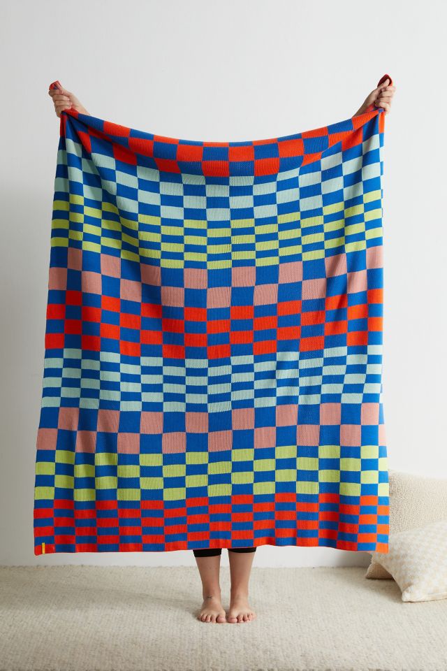 Verloop Albers Checkerboard Throw Blanket | Urban Outfitters