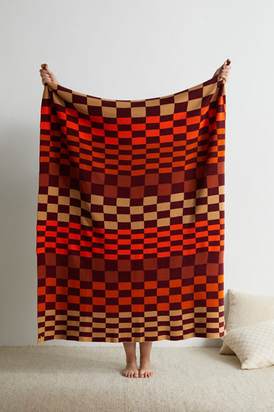 Verloop Albers Playful Checkerboard Throw Blanket | Urban Outfitters