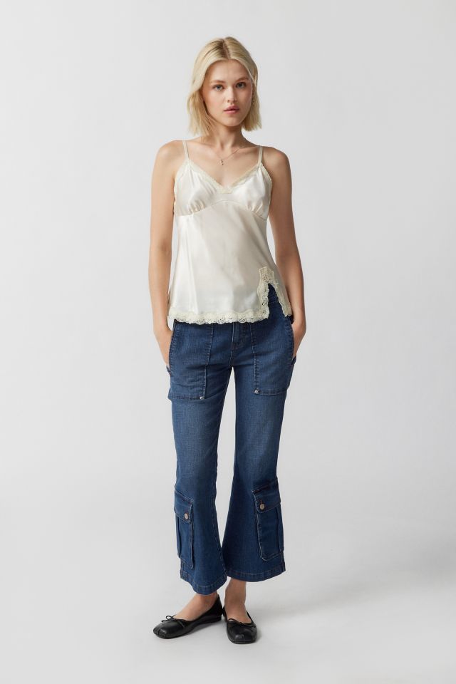 BDG Cropped Kick Flare Utility Jean #1