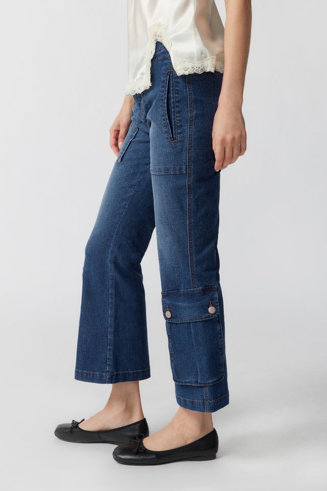BDG Cropped Kick Flare Utility Jean #2